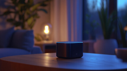 Smart Home Connection with Control Devices Icons. IOT Concept. System Intelligent Control House on Blue Background. Vector Illustration