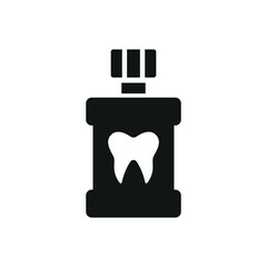 Mouthwash icon features clean lines and elegance, enhancing any digital concept.