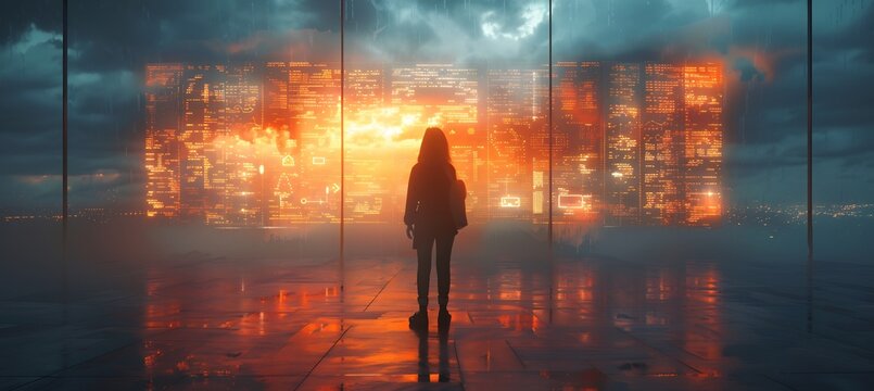 Futuristic audience engagement strategies powered AI where artificial intelligence analyzes viewer reactions in realtime allowing creators to adapt content and improve engagement on the fly