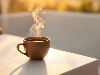 Morning Warmth - Enjoying a quiet moment with a hot cup of coffee