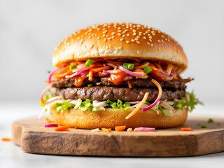 Delicious Hamburger - A representation of fast food culture