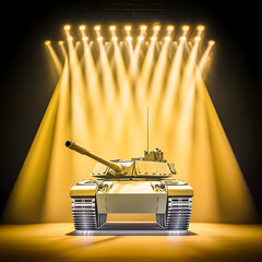 Night Illumination on M1 Abrams tank