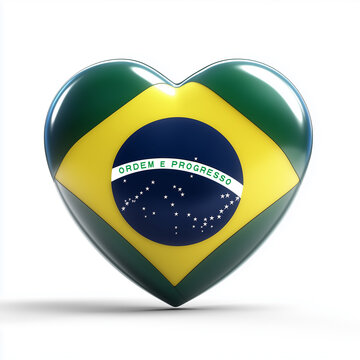 recommend clip art: 3d heart with the Brazil Flag
