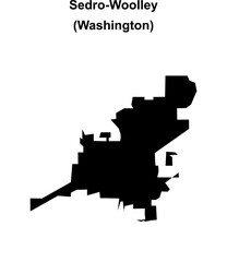 Sedro-Woolley (Washington) blank outline map