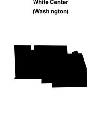 White Center (Washington) blank outline map