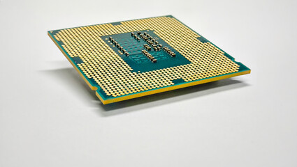 CPU on white background. For computer.
