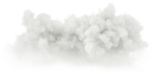 Mass white puffy clouds isolated transparent backgrounds 3d render png