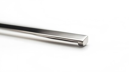Close-up of a Polished Metal Cabinet Handle
