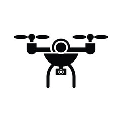 Drone icon logo design silhouette template isolated