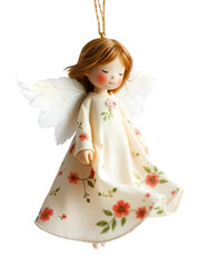 Christmas tree decoration - white angel, Merry Christmas, spaceship, bokeh,