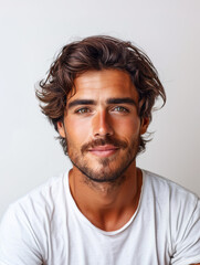 Fototapeta premium Male hairdresser model with sunny smile