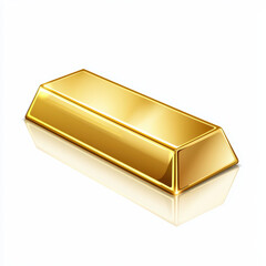 shiny gold bar with reflective surface, symbolizing wealth and luxury