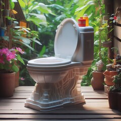 68 Plastic Toilet A lightweight durable toilet made from high qu