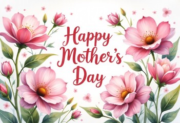 Happy Mother&rsquo;s Day card with floral design
