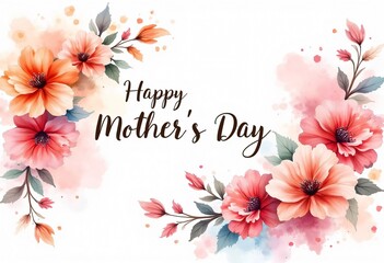 Happy Mother&rsquo;s Day card with floral design
