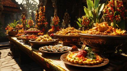 food and flower buddhist prayer 