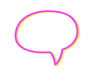 Fototapeta premium Chat Speech Bubble Message Text Cloud Vector Shape