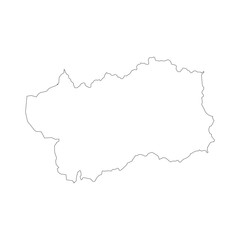 Aosta Valley blank outline map
