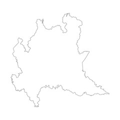 Obraz premium Lombardy blank outline map