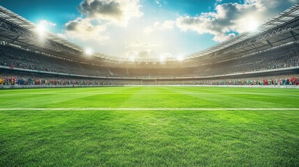 Full Stadium Packed with Spectators