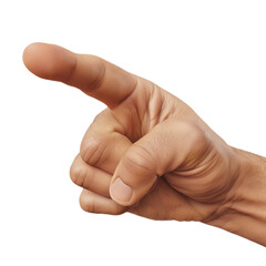 Hand Pointing lft Isolated on White and Transparent Background. Direction and Indication Concept. Generative AI