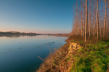 Po river Po Valley fields field landscape panorama