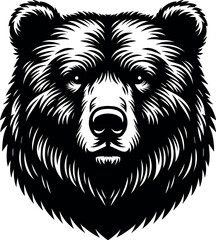 Bear Silhouette - Black Vector Cricut Design for T-Shirt Printing