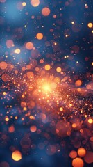 Fototapeta premium Radiant cosmic explosion of glittering stardust and luminous energy in the night sky creating a dazzling dreamlike and surreal atmosphere full of motion power and abstract beauty