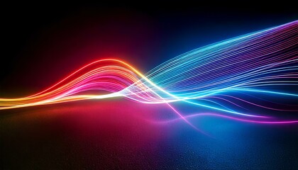 Abstract Neon Wavy Background for Modern and Artistic Designs