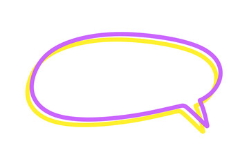 Fototapeta premium Chat Speech Bubble Message Text Cloud Vector Shape