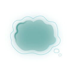 Neon speech bubble icon with blue colour | Glowing chat box with blue colour | Balloon speech Vector image | Talk bubble PNG
