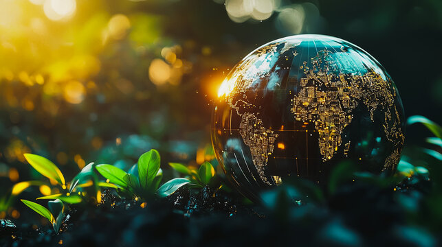 Abstract business Financial charts show a significant increase in profits in the stock market.This is driven by higher interest rates and continued growth. In the innovation world network of financial