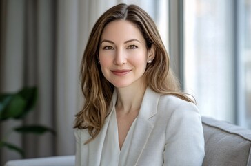 Modern interior design featuring a stylish living room with sleek furniture, contemporary decor, and a woman relaxing comfortably, embodying a chic and cozy atmosphere for modern living.