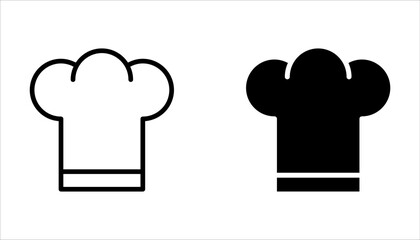 Chef hat icon. Restaurant sign and symbol on white background