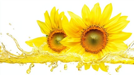 Stunning Sunflower Splash: Vibrant Yellow Flowers in Water