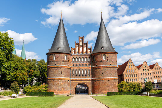 Holsten Gate Holstentor Hanseatic city of L&uuml;beck in Germany