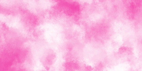 Abstract grainy fantasy smooth light pink watercolor paper texture with clouds, Grunge background frame Soft pink paper texture, pink watercolor background abstract texture with stains.	