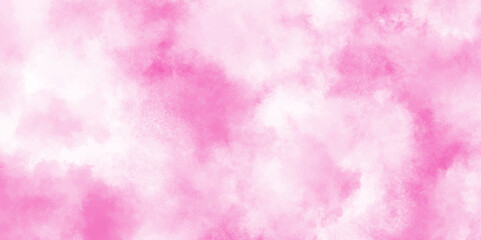 Abstract grainy fantasy smooth light pink watercolor paper texture with clouds, Grunge background frame Soft pink paper texture, pink watercolor background abstract texture with stains.	