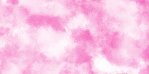 Abstract grainy fantasy smooth light pink watercolor paper texture with clouds, Grunge background frame Soft pink paper texture, pink watercolor background abstract texture with stains.	