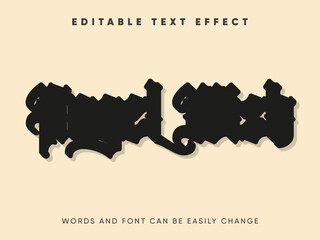 Editable text effect - 3D Gothic theme style