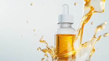 Golden Elixir: Premium Beauty Serum in a Stylish Dropper Bottle