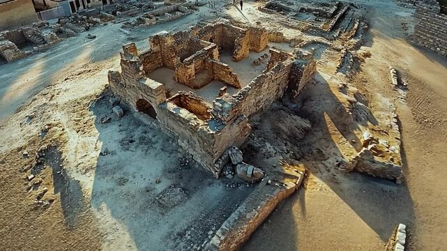 3D archaeological mapping of an ancient city, reconstructing ruins for preservation and research.