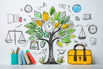 Dynamic of a Tree Representing Education and Academic Growth