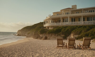 Obraz premium 펜션앞 바다 경치가 예술