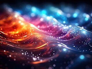 Gorgeous a colorful waves with lights