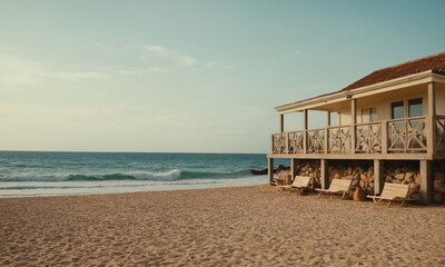 Obraz premium 펜션앞 바다 경치가 예술