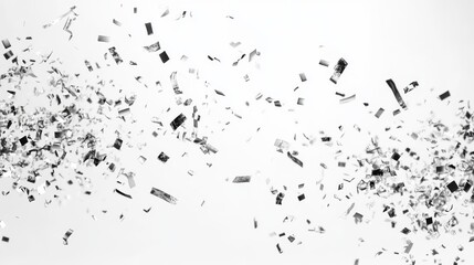 Fototapeta premium Elegant Silver Confetti Background Design for Celebrations