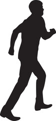 Vector Silhouette Collection: Clean and Bold Designs collection back view of running people . walking people in motion set. backside view of person Isolated over white background.