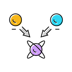 superposition state quantum technology color icon vector. superposition state quantum technology sign. isolated symbol illustration