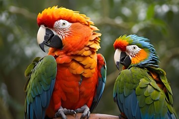 Fototapeta premium The macaw is a bird.